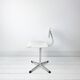 Mid Century Chaise d'école Chaise d'enfant Blanc Bois Métal Vintage Rétro C