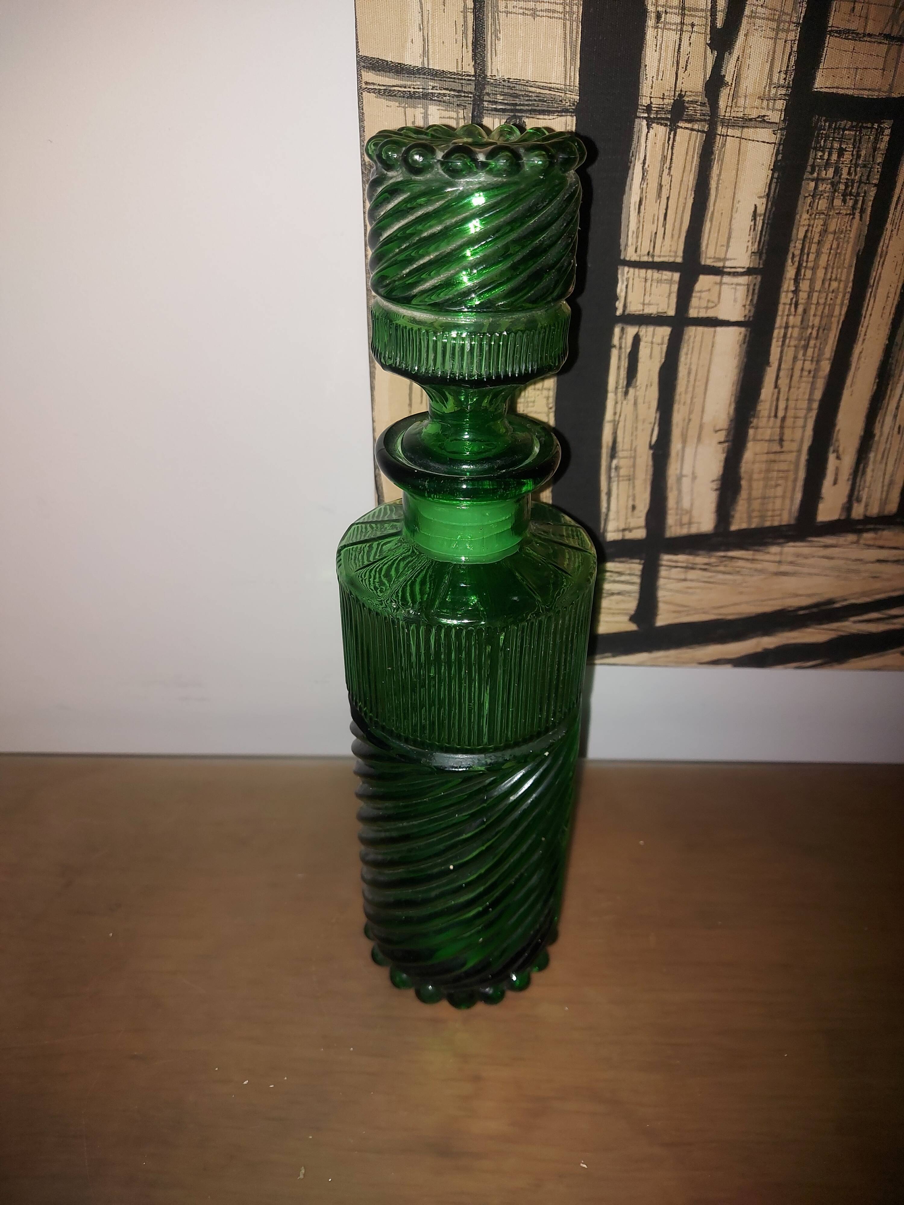 Italian vintage glass bottle