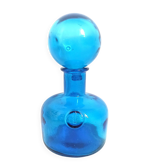 Carafe with blue Empoli stopper from the 70s Height 24.5 cm