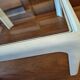 Coffee table in white lacquered wood with glass top, 1960s