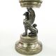 Neoclassical figural centerpiece with griffin, silver-plated pewter, silver-plated brass, Plewkiewicz manufactory, Poland, early 20th century
