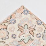 Faded Salmon Vintage Large Antique Rug For Living Room, 261x350 Cm