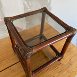 Vintage rattan side table