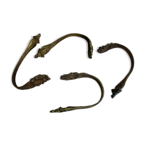 Embrasses en bronze doré