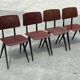Set of 4 vintage school chairs Galvanitas S16 Netherlands Design