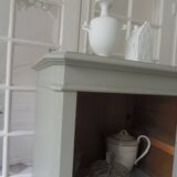 Bookcase, vintage dresser re-enchanted in verdigris waxed finish.