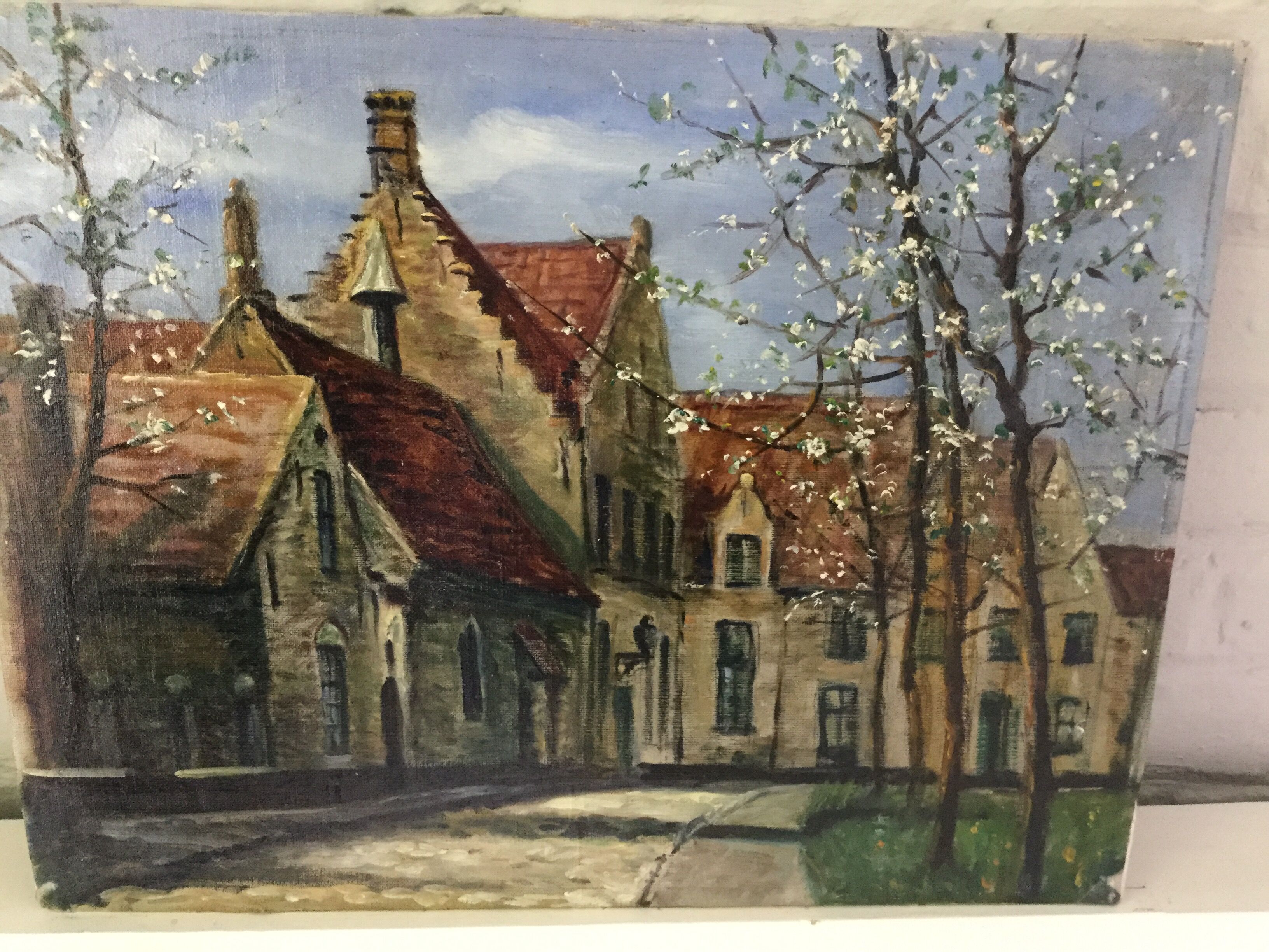 Oil on canvas "beguinnage"