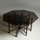 Table basse octogonale en bambou XL