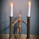 Duo brass candle holders column