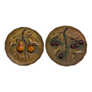2 wall plates circa 1900