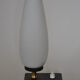 Opaline brass metal lamp 50s