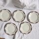 Lot de 5 assiettes à dessert - terre de fer