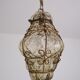 Venetian Lantern - Murano Glass blown in its metal cage CIRCA 1940