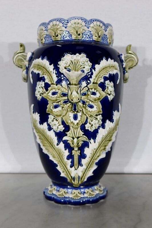 Earthenware vase, faience factory of fives lille - early twentieth century