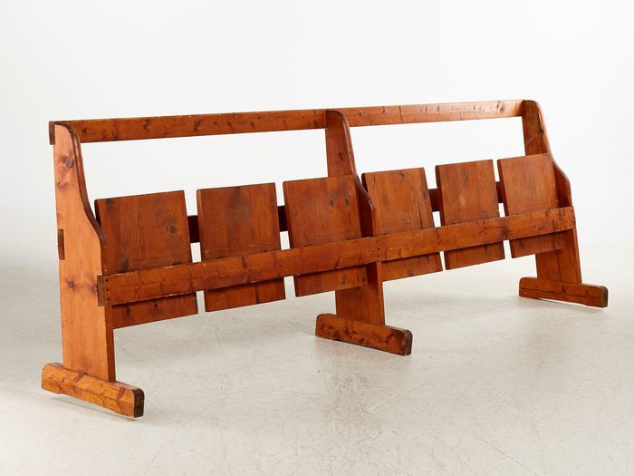 Swedish pine folding bench 1960s-1970s