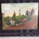 Old painting of a countryside landscape