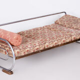 Patterned Fabric Slezak sofa made in 1930s Czechia