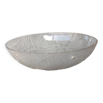 Art Deco hanging bowl in glass paste with floral pattern