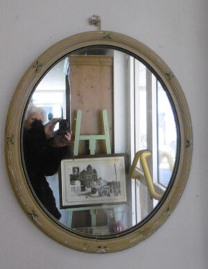 Miroir Ovale Debut Xxeme Style Marie Antoinette 59x68cm