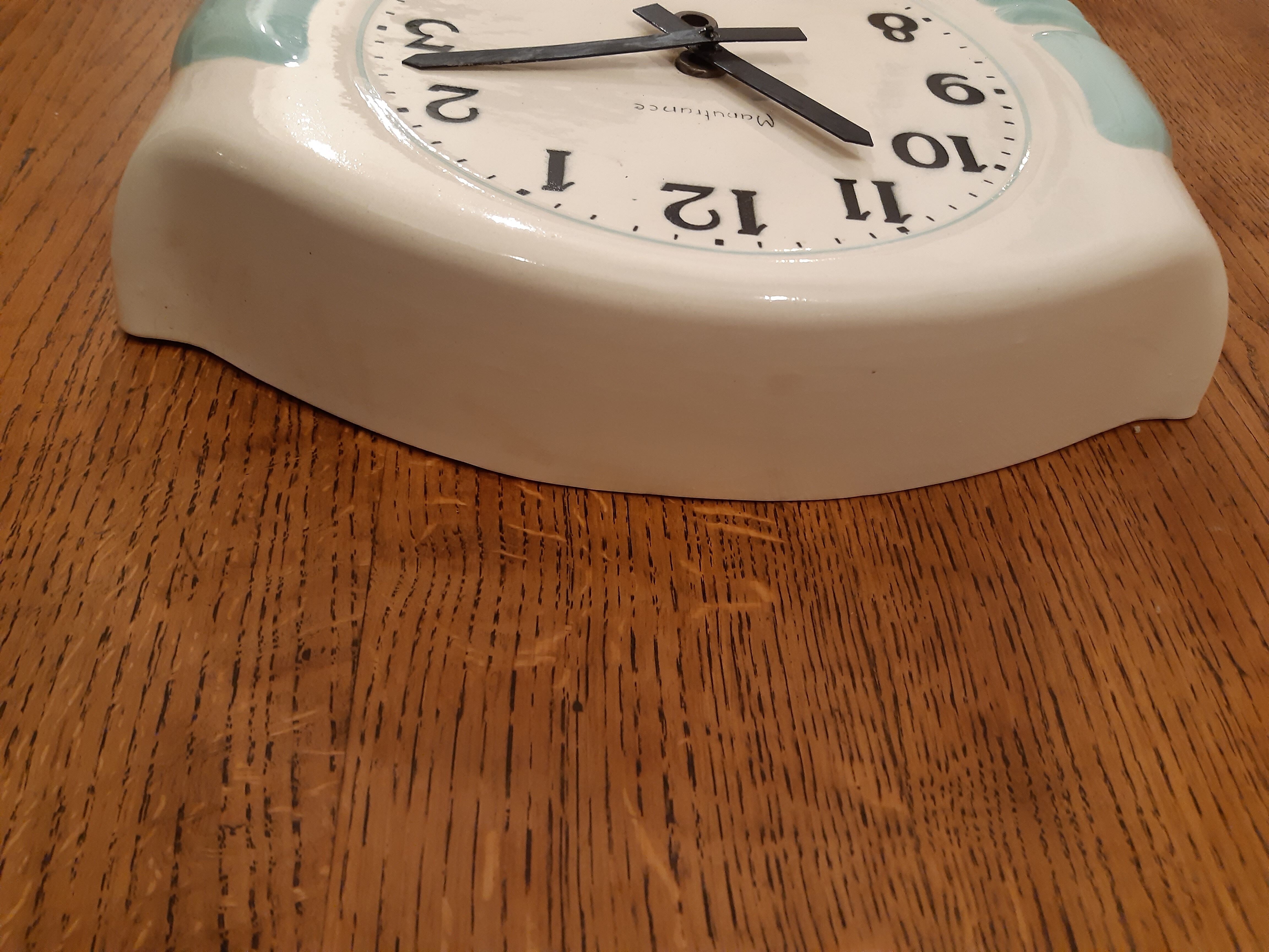 Ceramic manufrance clock