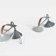Pair of chrome Scandinavian design lamps - Tord Bjorklund: Prolog - 1990