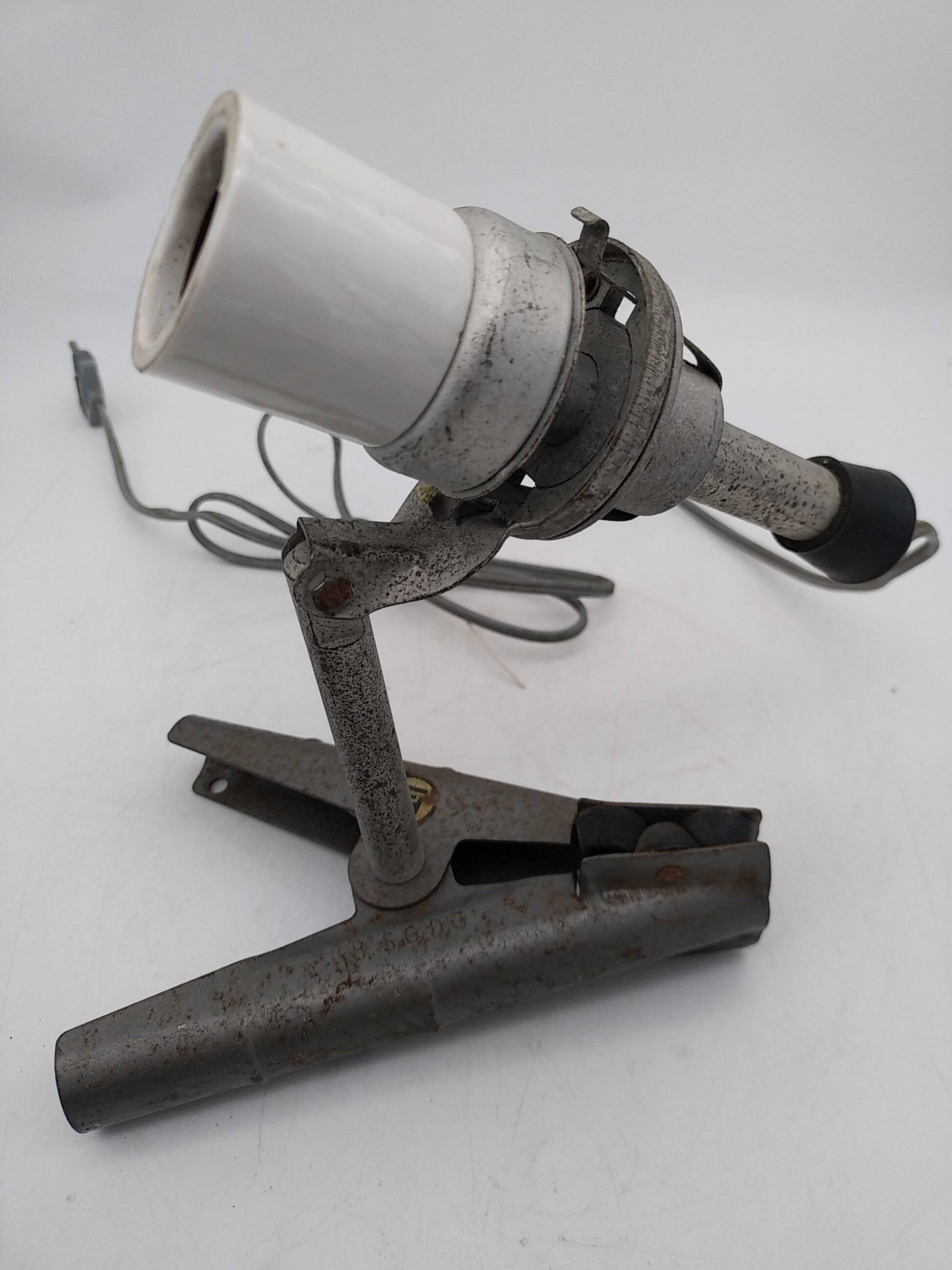 Lita clamp lamp. Porcelain socket. SGDG.