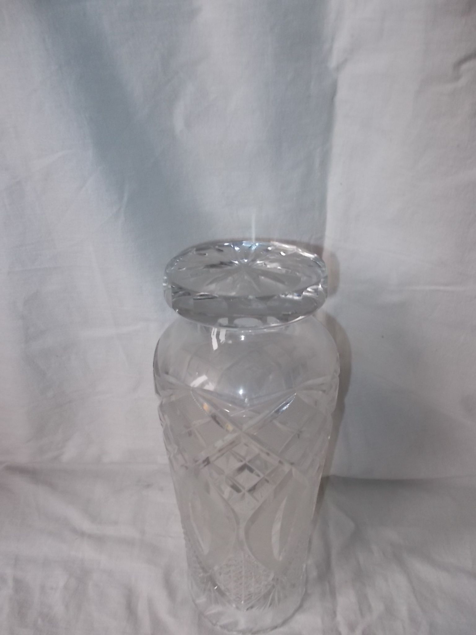 Cut crystal vase