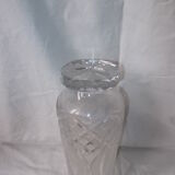 Chiseled crystal vase