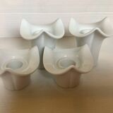Four white candle holders KPM bavaria Germany