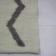 Handmade beige wool carpet 190x125cm