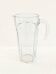 Large octagonal thick glass jug from the 70s.