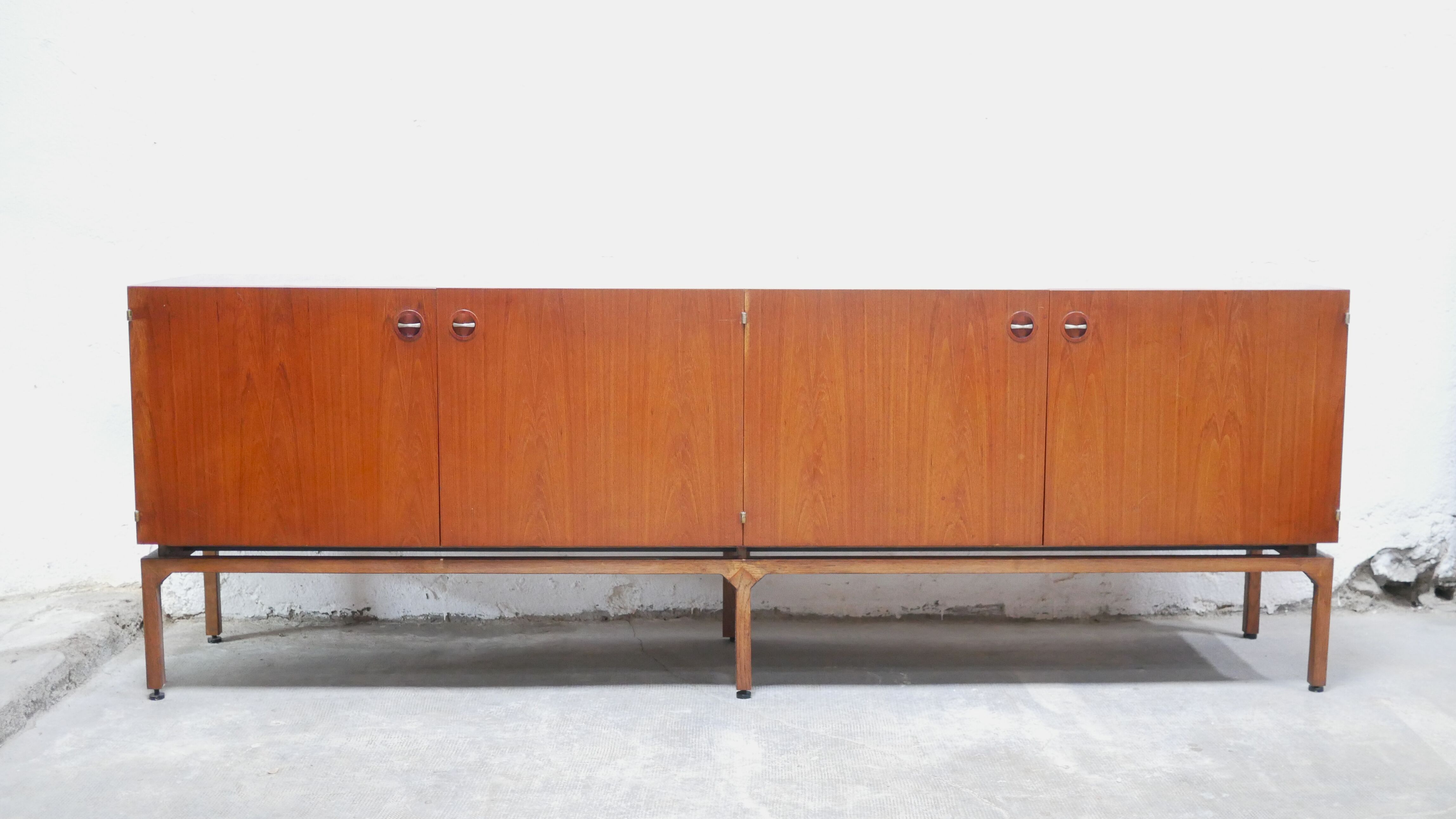 Teak enfilade by Gérard Guermonprez for Magnani editions