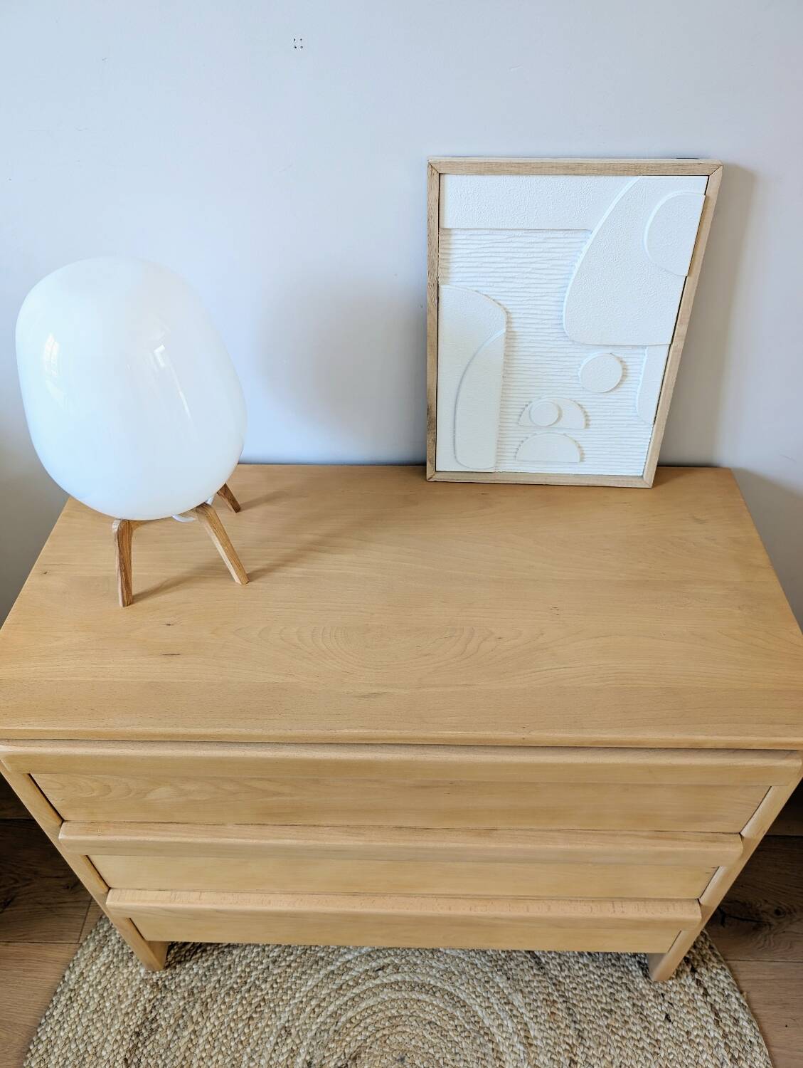 Solid beech chest of drawers