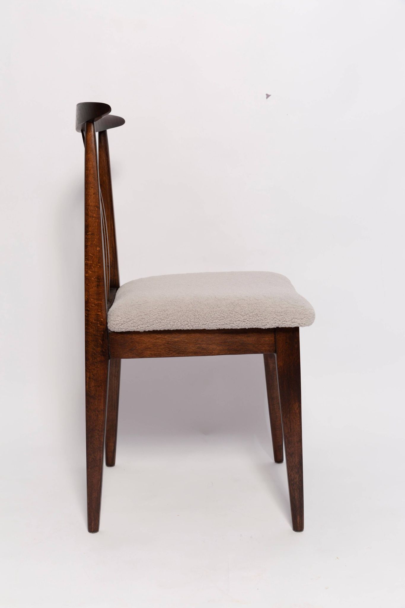 Mid-Century Chair in Boucle and Beech by M. Zielinski, Europe, 1960s