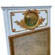 Trumeau mirror with oval decoration and wooden pediment 1920