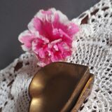 Duo of pocket trays, brass heart, vintage