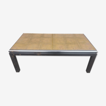 Coffee table Maison Jansen gold leaf top