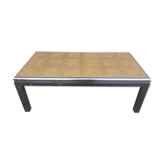 Coffee table Maison Jansen gold leaf top