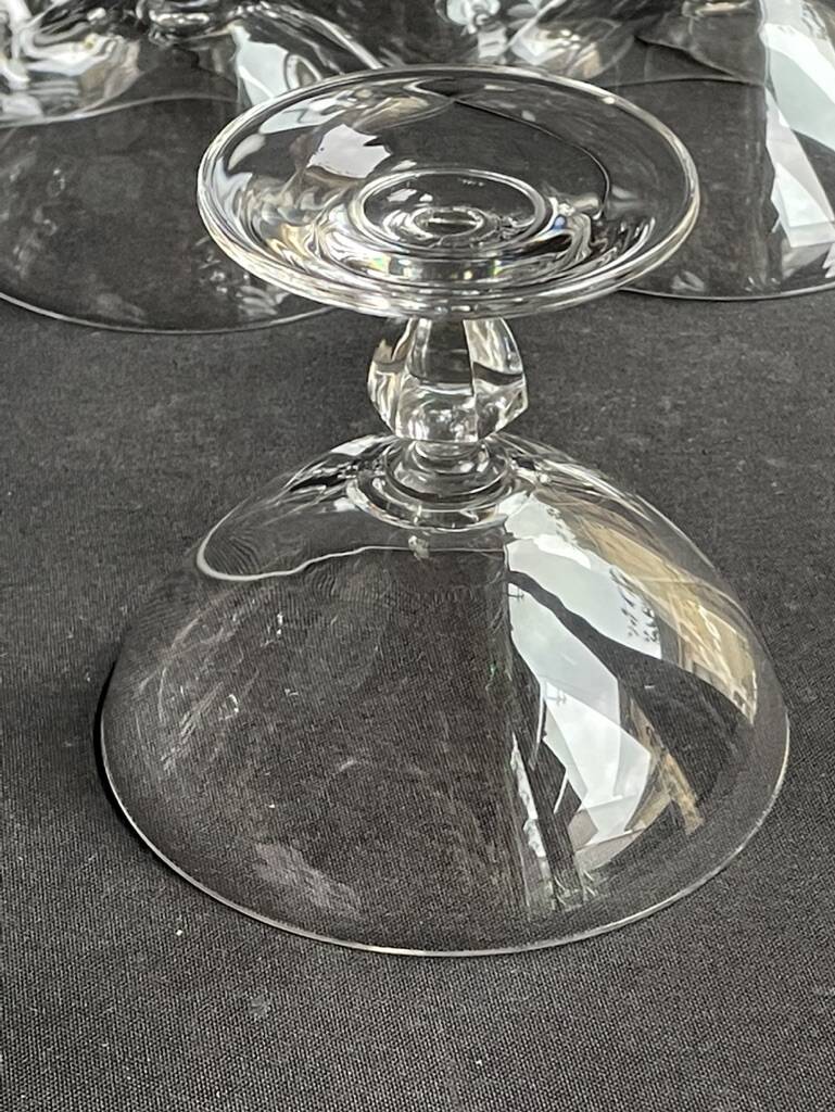 6 coupes à champagne – cristal uni taillé