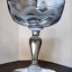 8 engraved glass champagne coupes from Meisenthal, Art Deco