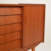 Scandinavian teak sideboard with sliding doors, 1960s