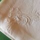 12 old damask linen napkins with a monogram