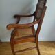 Fauteuil barbier noyer et canage Paris