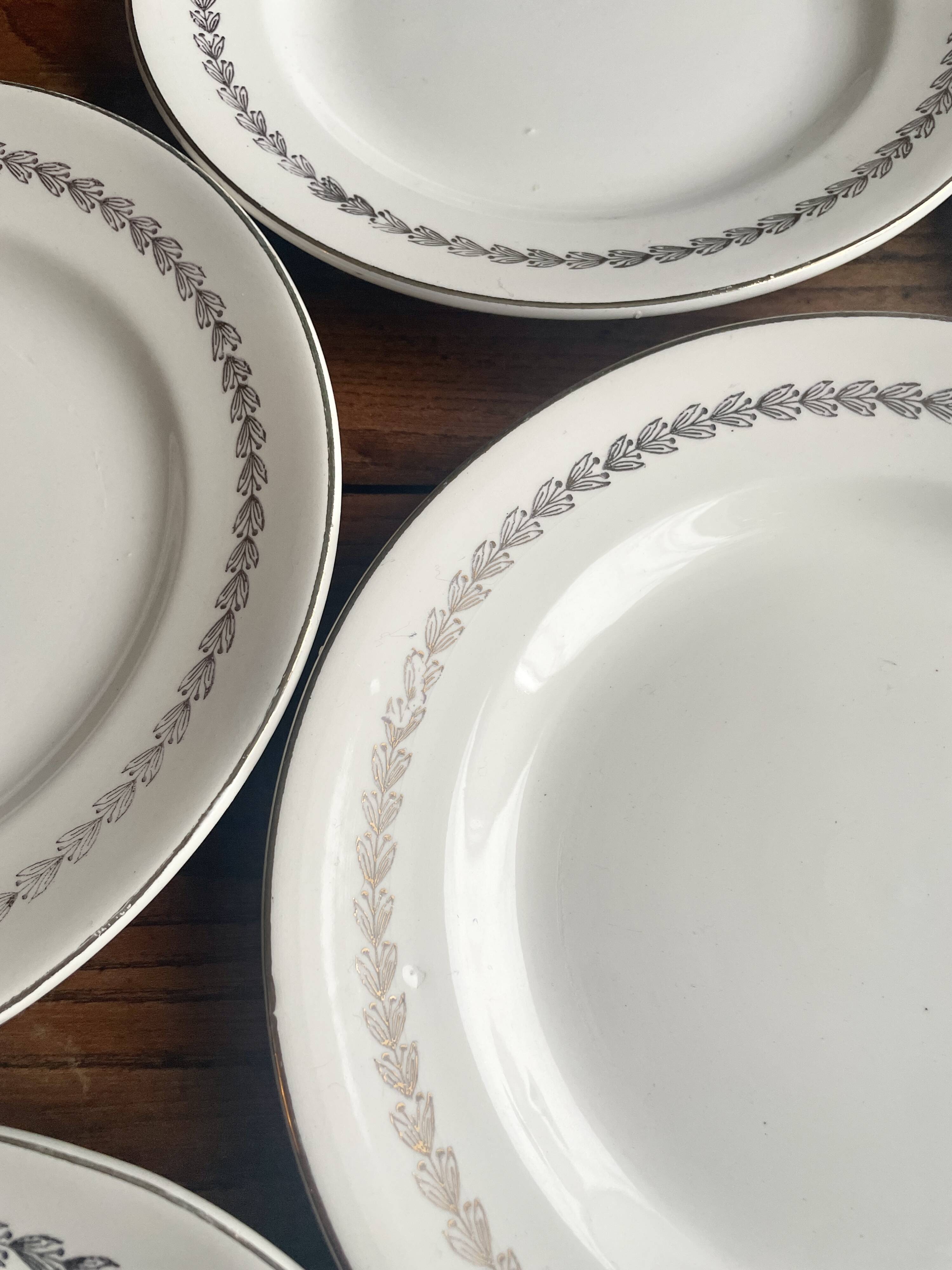 Sarreguemines Dubarry earthenware dessert plates