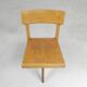 Chaise haute, chaise pivotante et chaise d'écolier en bois, années 1950
