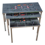 Set of three nesting tables by Juliette Belarti, 1960s, space age