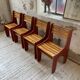 4 vintage Plywood chairs 80s