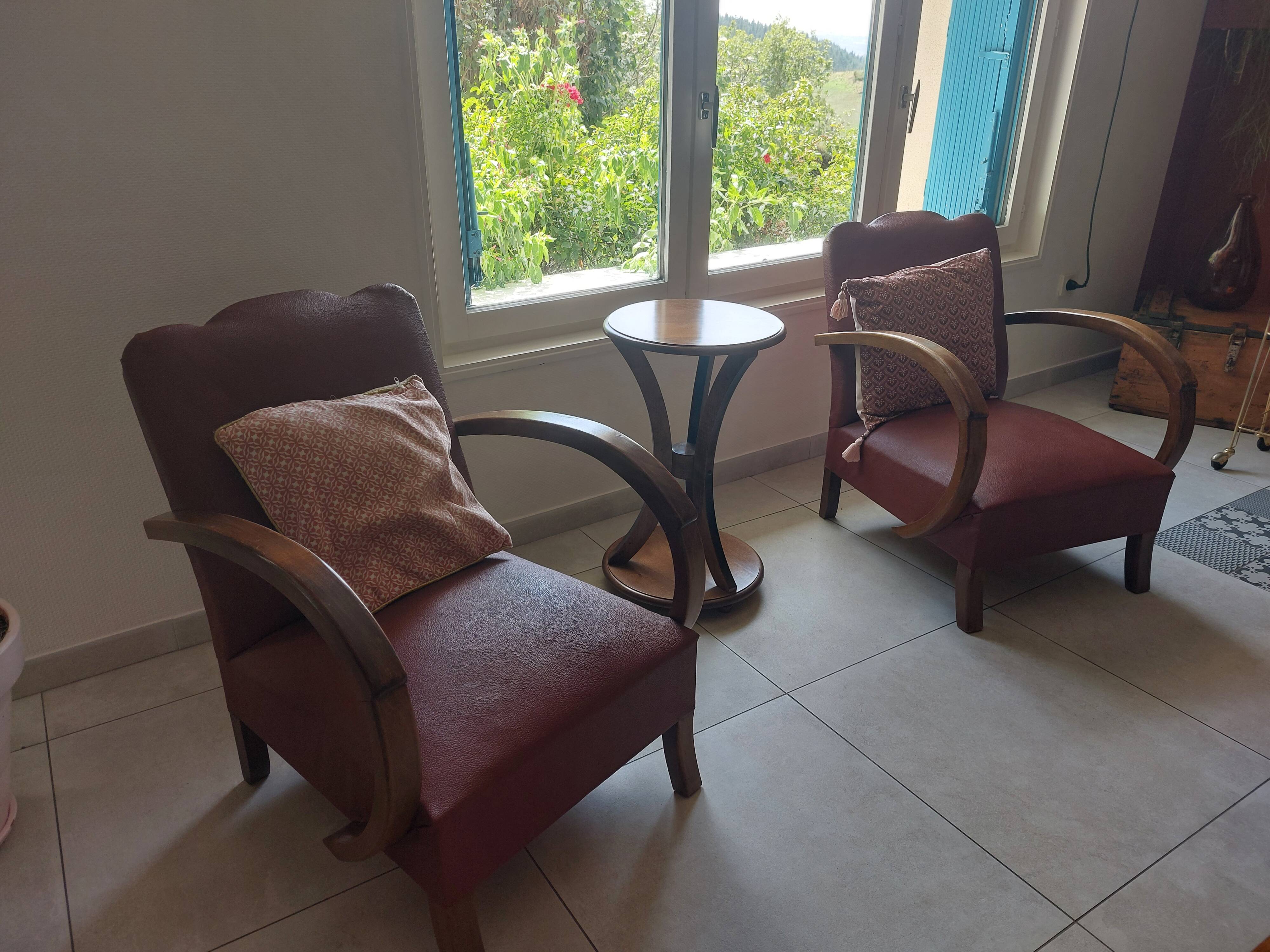 small round side table, end table