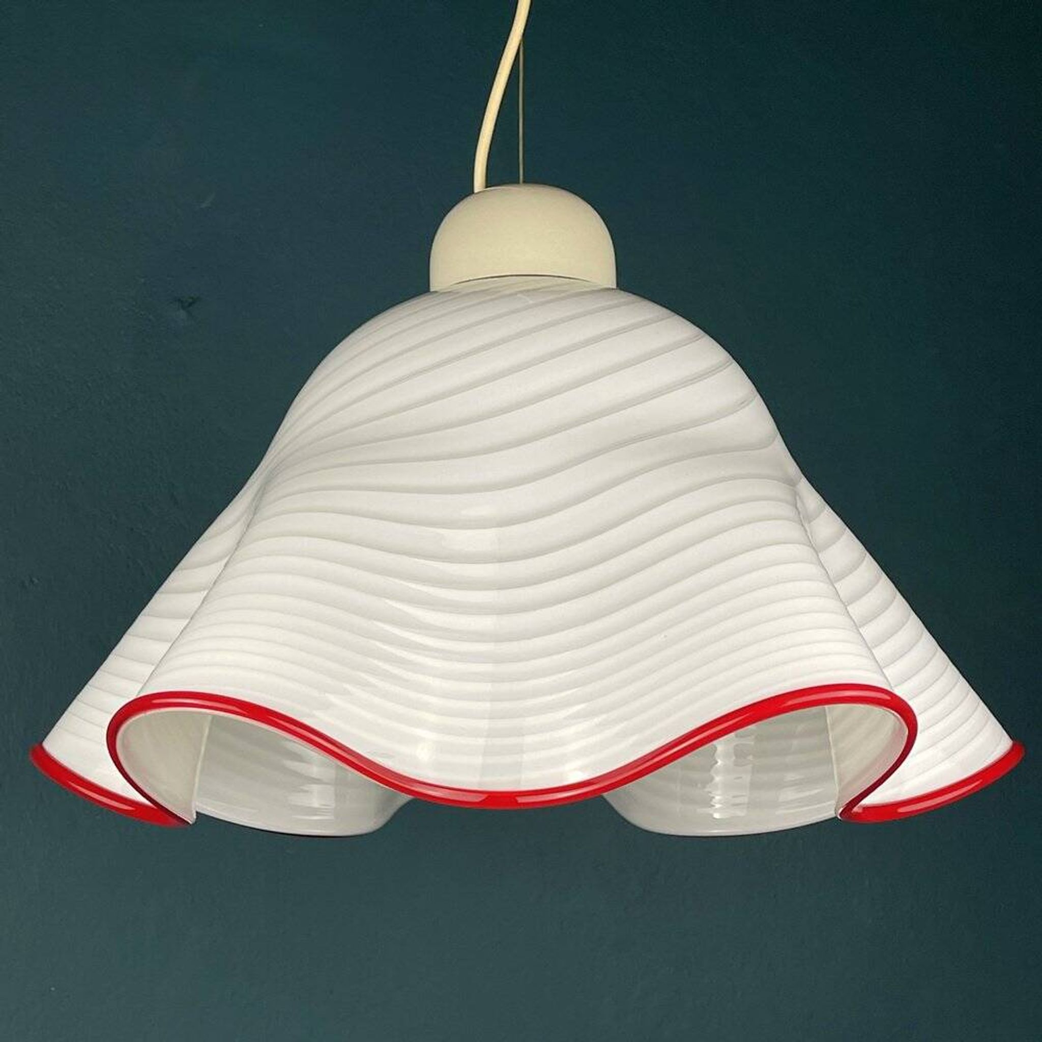 Murano glass Fazzoletto pendant, Italy, 1970s