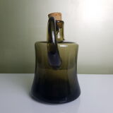 Thick handmade blown glass pitcher